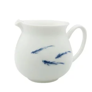 青白繪魚茶海